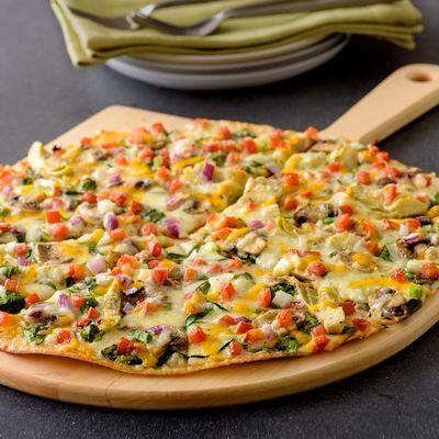 Gourmet Vegetarian Delite Pizza on Thin Crust