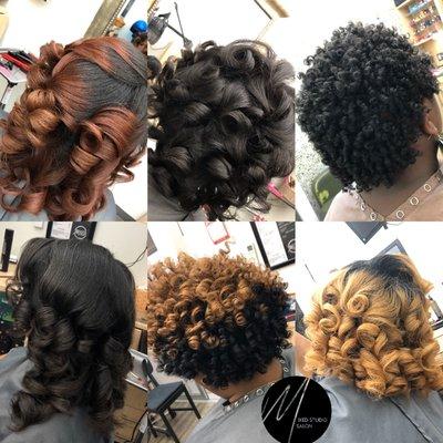 Silk presses, Rod sets, Color & Curls!