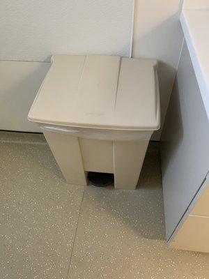 The smell of what is or was in this trash can in this hospital room was strong and foul.