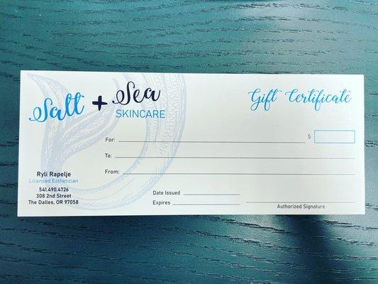 Gift Certificates Available