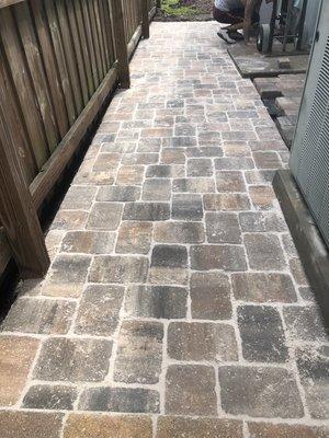 120 sq ft  post-polymeric sand