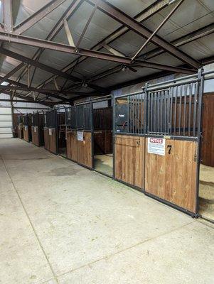 Nice, insulated barn with roll up doors.