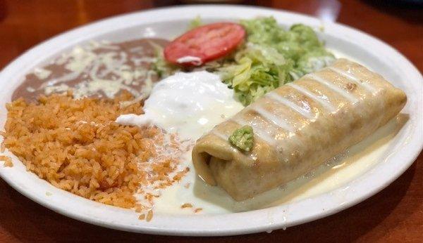 Shredded Beef Chimichanga Platter