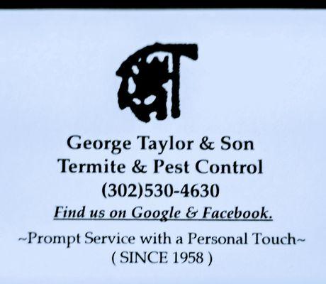 George Taylor & Son Termite & Pest Control