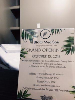 Grand Openings Specials at BRIO Med Spa