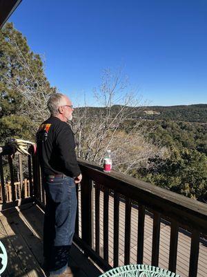 Looking out from private 3rd floor balcony. Below is a very large second floor deck.