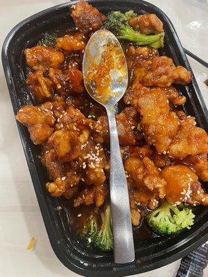 Sesame chicken. Super good!