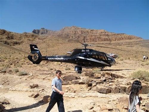 Maverick Helicopters departing from South Las Vegas to the Grand Canyon