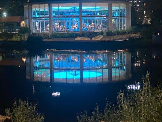 Carrousel from across the river at night.