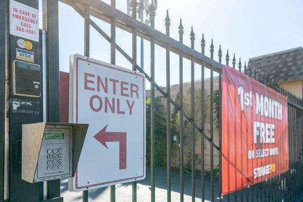 Keypad entry and gated entry at Stor-All Storage