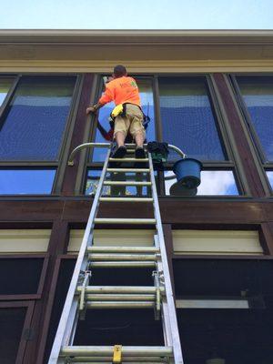 Just a little window cleaning!