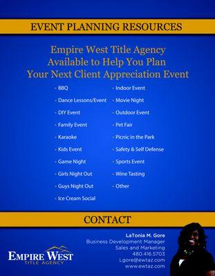 Realtor Event Planning