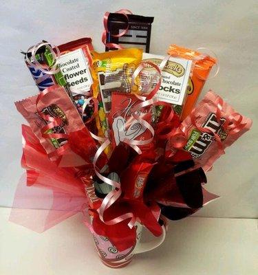 Loving Heart Mug Candy Bouquet