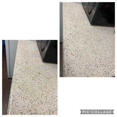 Countertop before and after