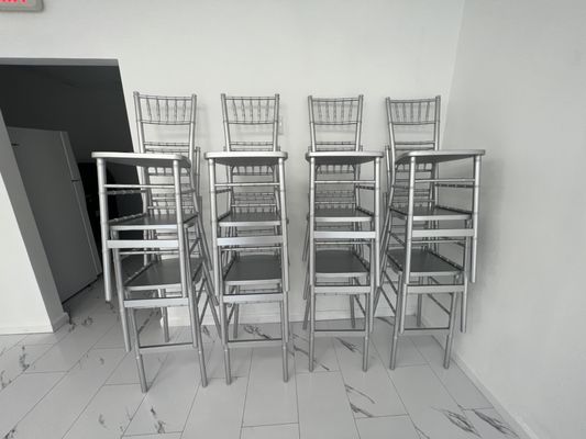 Silver Charvari Cocktail stools