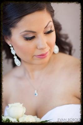 One of my beautiful brides Carmen! Lashes done by Melissa.