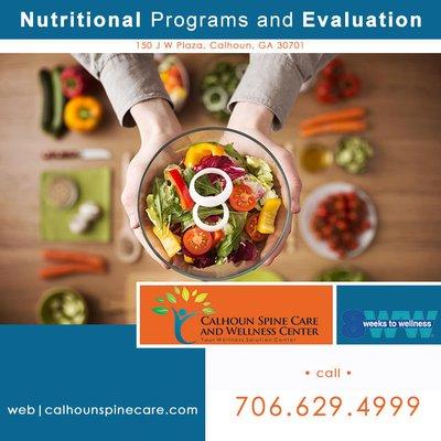 Nutritional program in Calhoun, Georgia by Calhoun Spine Care and Wellness Center: 706-629-4999.