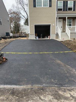 New asphalt driveway