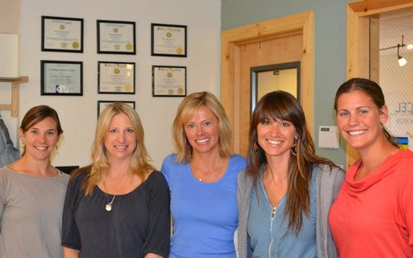 Our wonderful physical therapists! L-R: Dre, Hayden, Maria, Francine and Erin