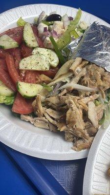 Chicken Gyro Platter w/ salad