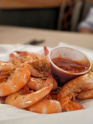 One lb of steamed shrimp appetizer!