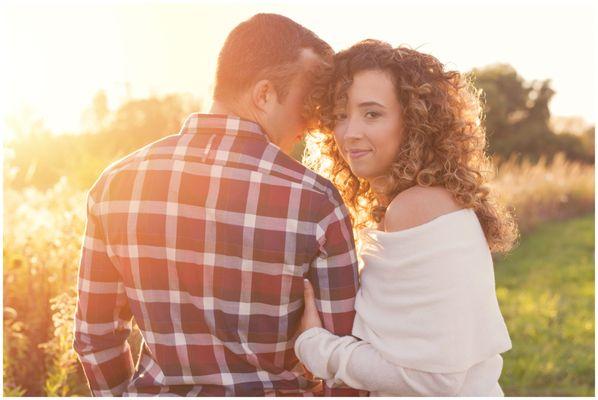 intimate moments of love during an engagement portrait photography session