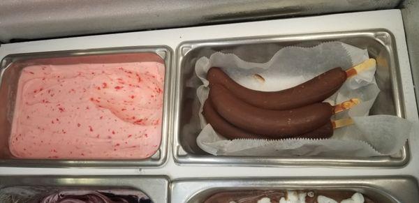 Cant have diary? We got you covered  with chocolate dipped bananas ( when available) and other  non-dairy frozen treats.