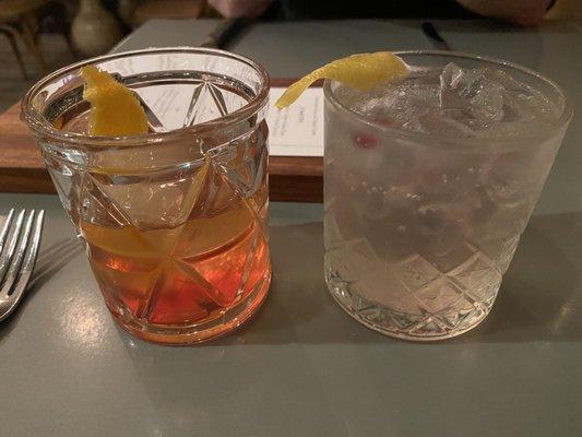 Old fashion and hang over tonic