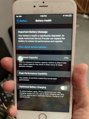 iPhone 7 plus battery replacement $55