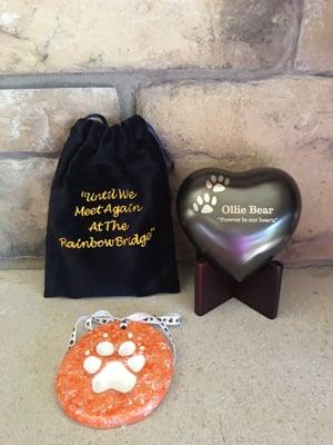 The memorial items for our Ollie