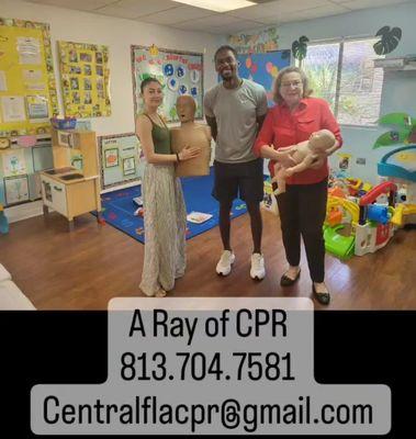 CPR and first aid training for daycare staff!