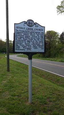 Steele Creek Church historical marker