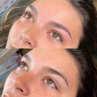 Eyebrow wax and lash lift