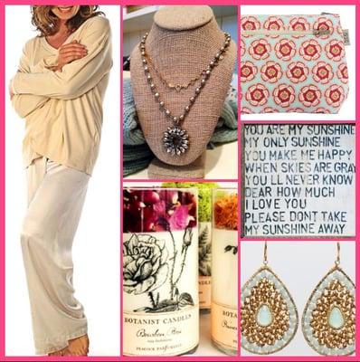 Unique jewelry, lounge wear and personal accessories.