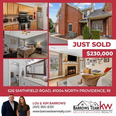 Super thrilled for our seller who's condo went sold today! Congratulations on the sale of this beautiful condo in North Providence!