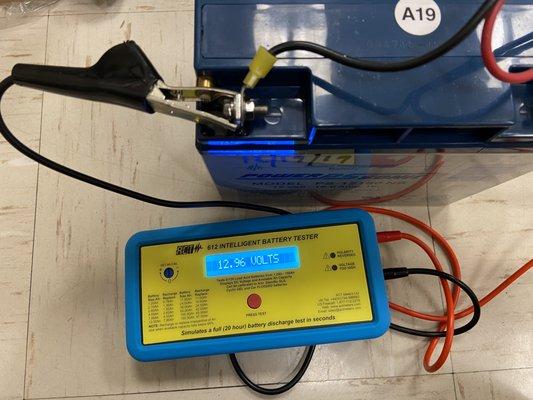 DC Voltage test all batteries during service