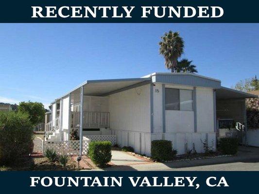 Recently funded manufactured home!