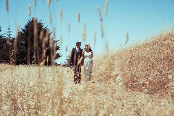 Bride and groom on Mt. Tamalais