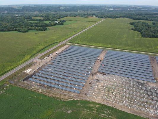 Construction underway on SunShare's ScottSun Community Solar Garden in Belle Plaine, MN