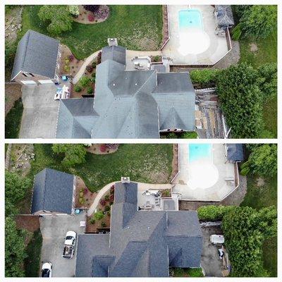 Another beautiful transformation! All 3 roofs installed with Owens Corning Onyx Black. Call and schedule your free inspection. 336-817-4513