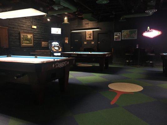 4 pool tables