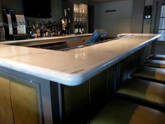 Alabama White marble bar top @ Charleston Historic District