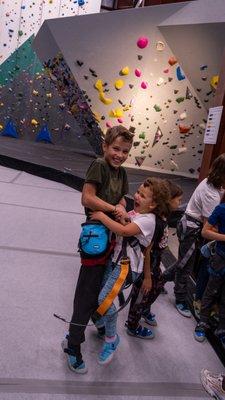 kids at climbing camp