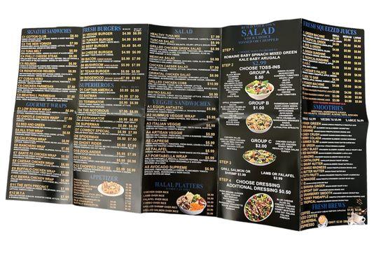 Menu back