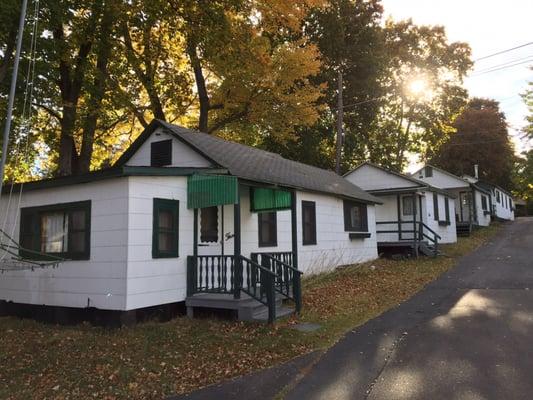 A few of the lakeside 9 cabins