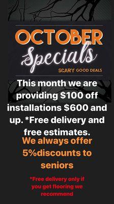 October specials