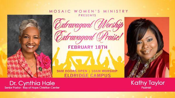 Join us for Extravagant Worship! Extravagant Praise! www.churchwithoutwalls.org