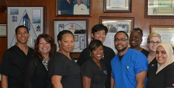 Pondexter Dental Team Celebration Kestory's first day in Hygiene School (HCC)