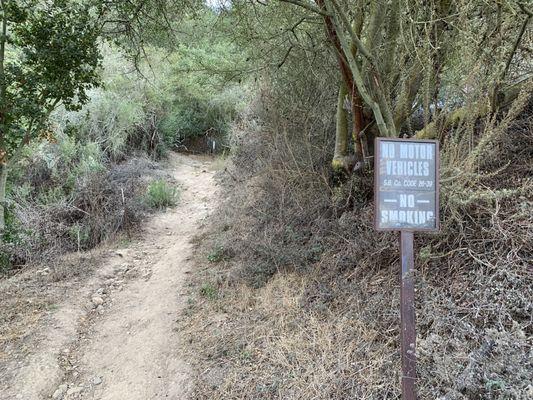 Beginning of the Toro Canyon Ridge hike