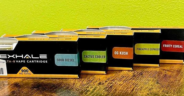 @exhale_hemp delta-8 cartridges. If you loved the 10x brand, you'll love these 5 new strains.